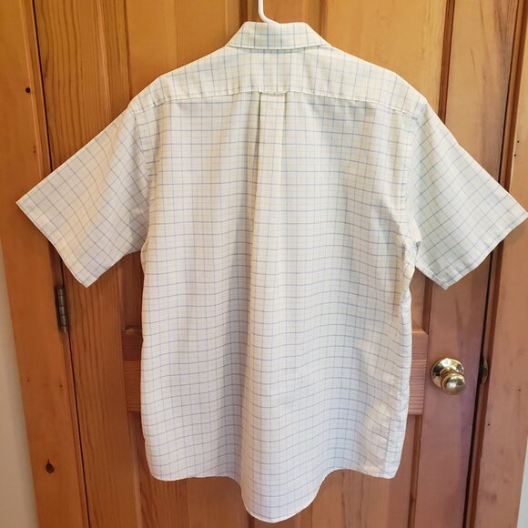 Stafford Men's Wrinkle-Free Oxford Button Up Short Sleeve Shirt, Size: Neck 17 - Picture 6 of 15